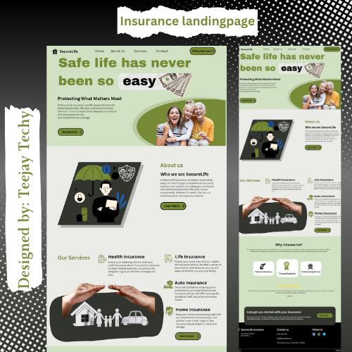 Insurance landing page