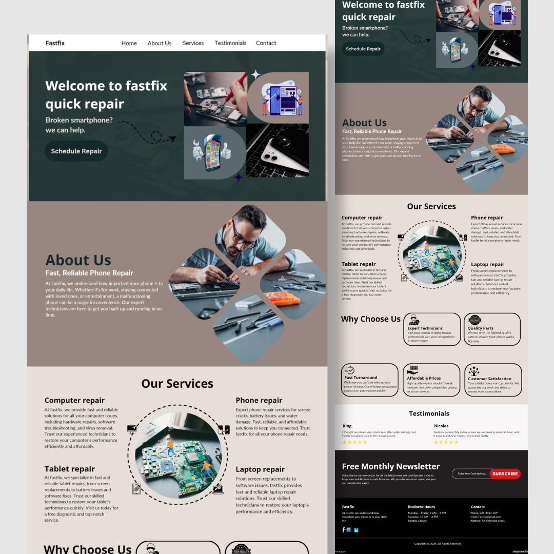 fastfix phone repair website