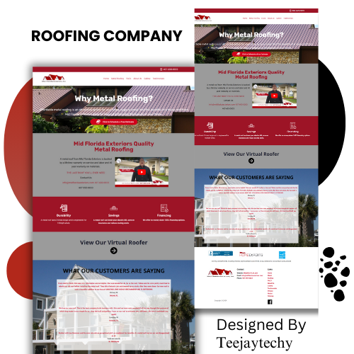 roofing company landingpage